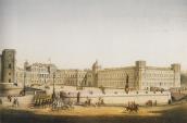 Дворец в Гатчине со стороны двора. Литография К.К.Шульца с рисунка И.И.Шарлеманя. Сер. 19 в.