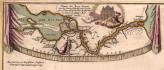 Map of the River Neva. Part of the plan of Saint Petersburg. Edition of I. Homann. 1720
