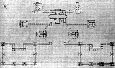 Дворец в Пелле. Генеральный план. Арх. И.Е.Старов. 1784-89