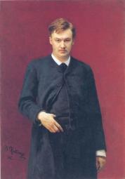 A.K. Glazunov. Portrait painted by I.E. Repin. 1887