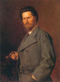 I.N. Kramskoy. Portrait painted by N.Y. Yaroshenko. 1876