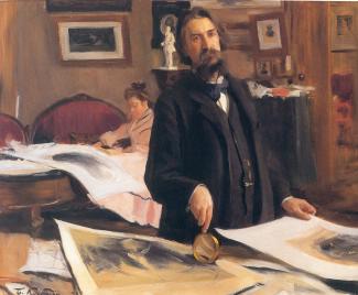 V.V. Mate. Portrait painted by B.M. Kustodiyev. 1902