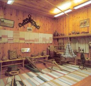 Part of the exhibition of the Lodeinoye Pole museum of local history