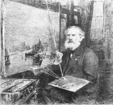 A.P. Bogolyubov. Portrait painted by V.V. Mate. The 1890s