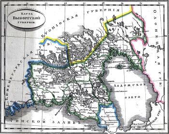 Map of the Vyborg gubernia