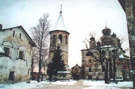 Zelenetsky Monastery of the Holy Trinity. The Holy Trinity Cathedral and  dormitory