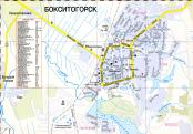 Boksitogorsk Town. Map-scheme