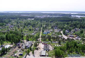 Bird's eye view of the urban village of Sovetsky