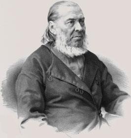 S.T. Aksakov. Lithograph from the portrait painted by I.N. Kramskoy. After 1878