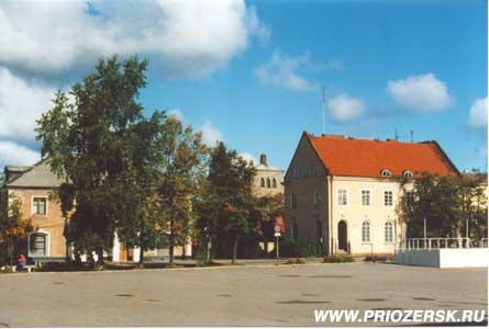 Priozersk. The building of the bank in Lenina Street