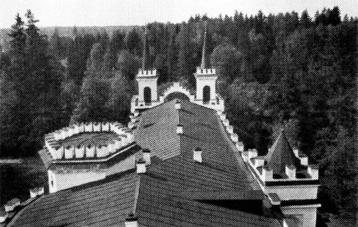 Ostrovki. View from the tower  of the palace. Photograph  of the 1910s