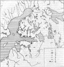 Мезолитические памятники Ленинградской области. Карта-схема