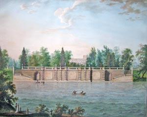 Gatchina park. The Big Terrace. Drawing of the early 19th cent.