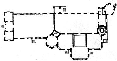 Ostrovki. Plan of the palace. I.E. Starov. 1784
