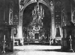 Interior  of the Church of the Nativity  of the Mother of God in Penino Village. Photograph of the early 20th cent.