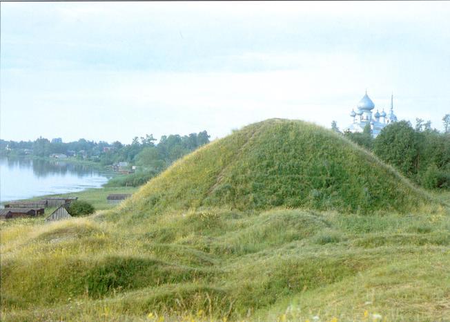 Burial mound on the bank of the River Volkhov  in Staraya Ladoga