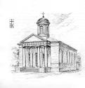 The Lutheran Church of St. Nicholas in Gatchina. Drawing