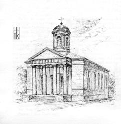 Лютеранская церковь Святителя Николая в Гатчине. Рисунок