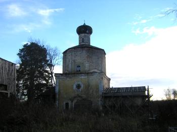 Tikhvin district. The Church of St. Nicholas the Wonderworker in Zaruchye  Village