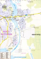 Ivangorod. Map-scheme