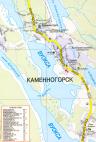 Kamennogorsk Town. Map-scheme