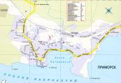 Primorsk Town. Map-scheme