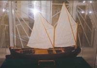 The Novaya  Ladoga  local-history museum. Model of the Lake Ladoga fishing ship