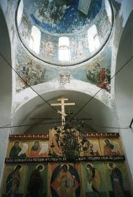 The Staraya Ladoga Monastery of  St. John the Precurser. Interior of the Church of the Birth of St. John the Precursor