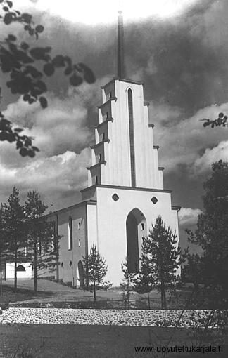 Село Яюряпяя (пос. Барышево). Лютеранская церковь. Фото до 1941