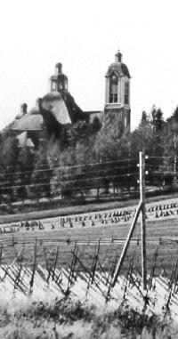 Kivennapa Village (now Pervomayskoye Village). The Lutheran Church that burned in December of 1939. Photograph of the 1930s (?)