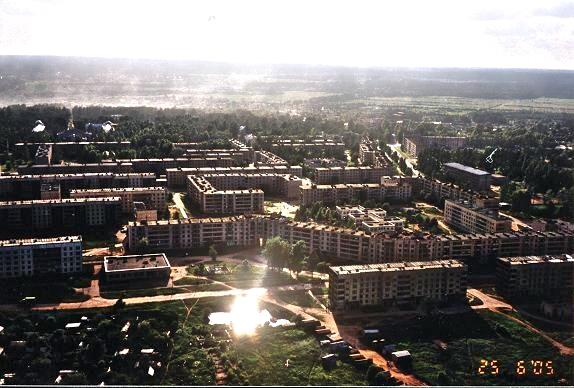 Bird's eye view of  Boksitigorsk Town