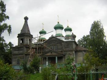 Luga district. The Church of the Saviour  of the Holy Face in Syabero Village