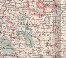 Карта Олонецкой губернии. 1896