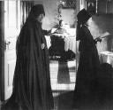The Staraya Ladoga Convent  of the Dormition. Nun in cell. Photograph of  the 1900s