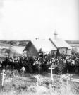 The consecration of the Church of St. Demetrius of Thessalonica in Staraya Ladoga after the reconstruction.  Photograph of  9 October 1901
