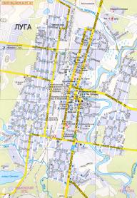 Luga Town. Map-scheme