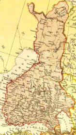 Map of the Great Principality of Finland. The late 19th cent.