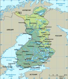 The map of Finland