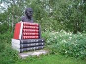 Monument to V.I. Lenin in the urban village of Voznesenye