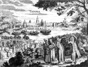 The Ladoga Fortress. Engraving by A. Oleary. 1634