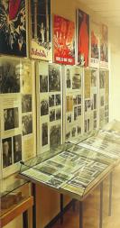 The Luga local- history museum. Fragment of the  exhibition devoted to WWII