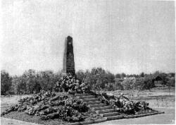 Bolshoy Sabsk Village. Obelisk in the memory of defenders of the Luga line