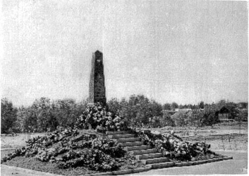 Bolshoy Sabsk Village. Obelisk in the memory of defenders of the Luga line