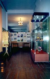 The Volkhov district central library. Exhibition of the local artists