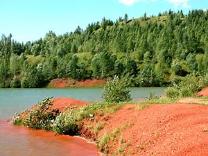 Boksitogorsk Town. Bauxite quarry