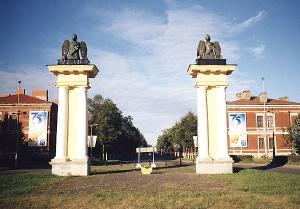 The Ingenburg Gates in Gatchina (Architect V.A. Glinka, 1830-1832)