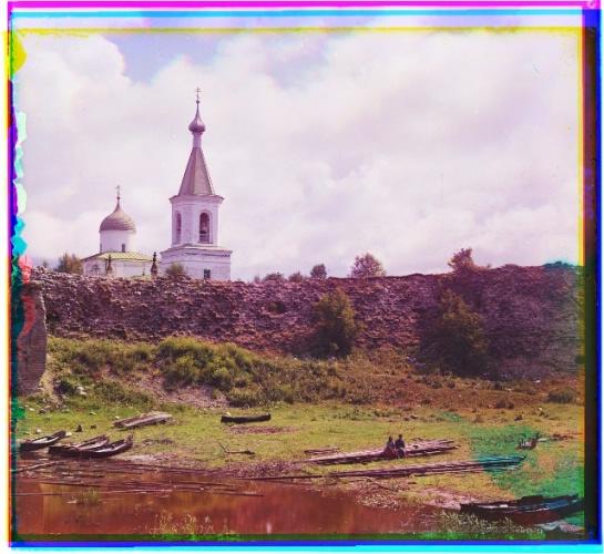 Село Старая Ладога. Церковь Св. Георгия. Фото 1909