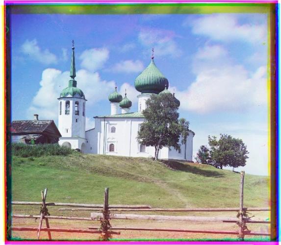 Staraya Ladoga Village. The Church of St. John the Precursor  in Malysheva Hill. Photograph of 1909