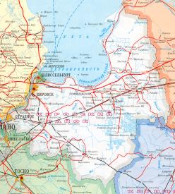 Kirovsk district.  Map-scheme