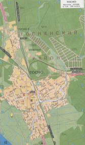 Tosno Town. Map-scheme